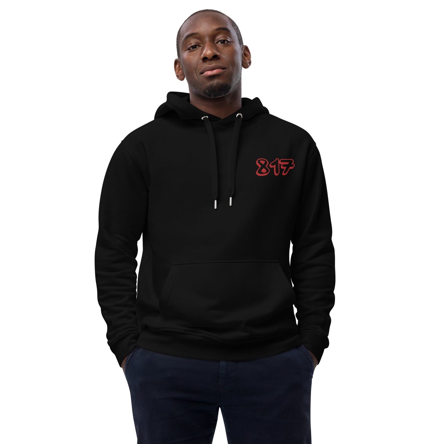 817 RED outline Premium eco hoodie
