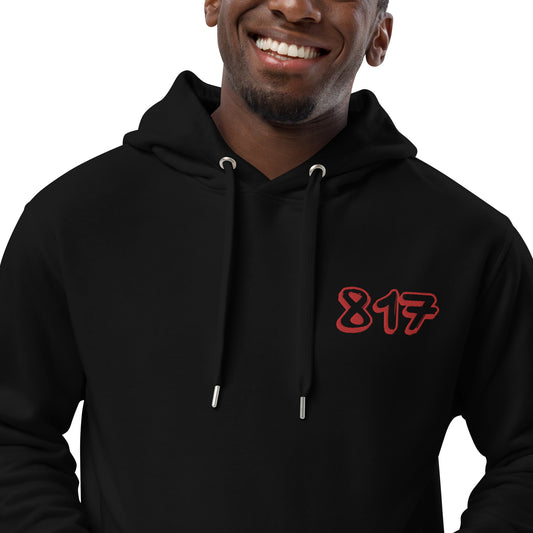 817 RED outline Premium eco hoodie