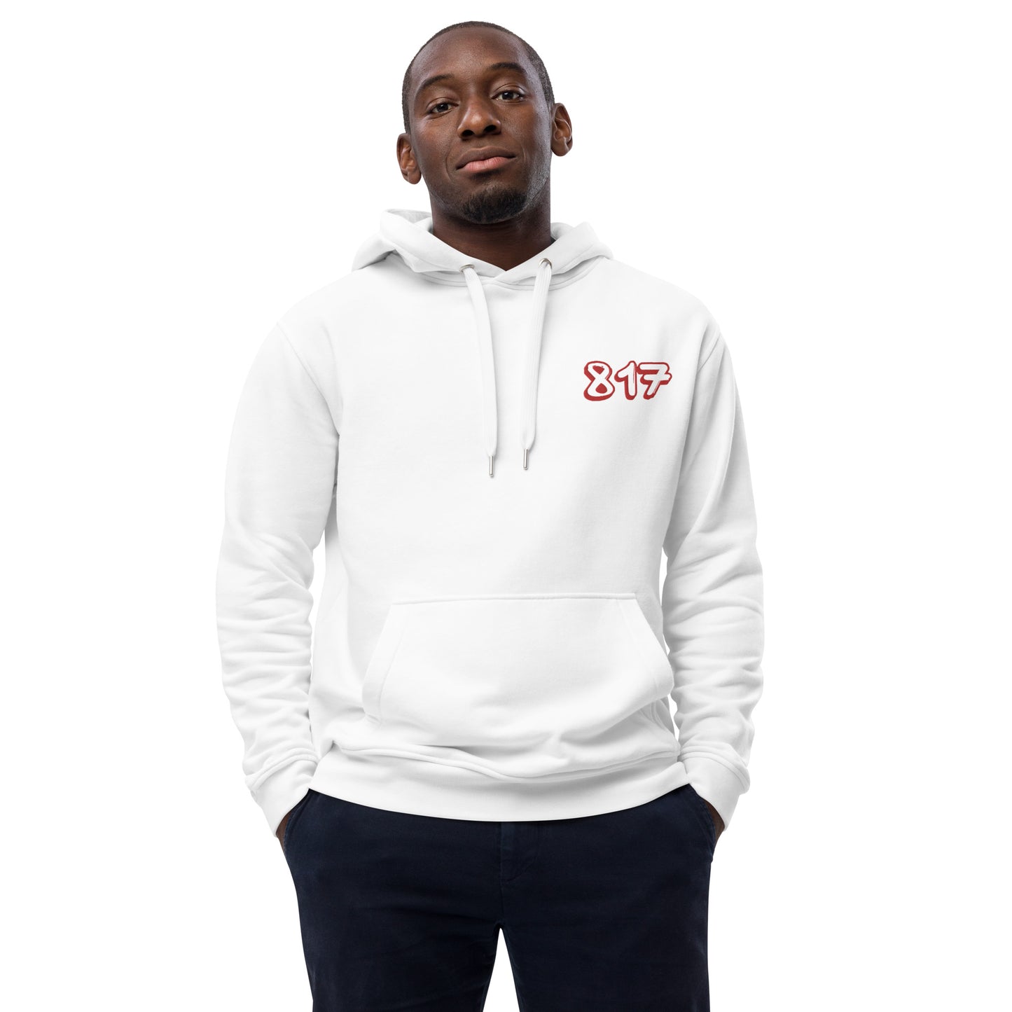 817 RED outline Premium eco hoodie