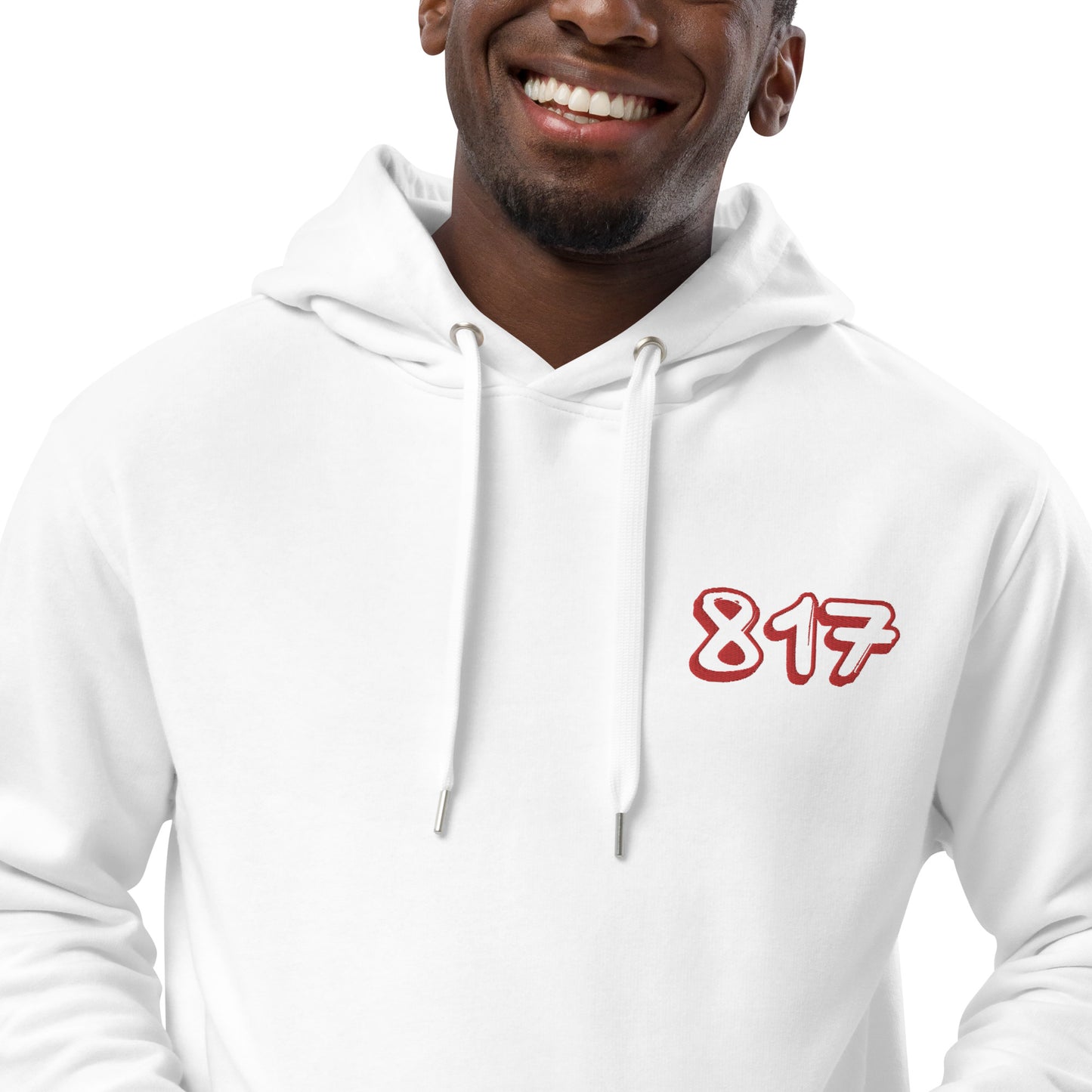 817 RED outline Premium eco hoodie