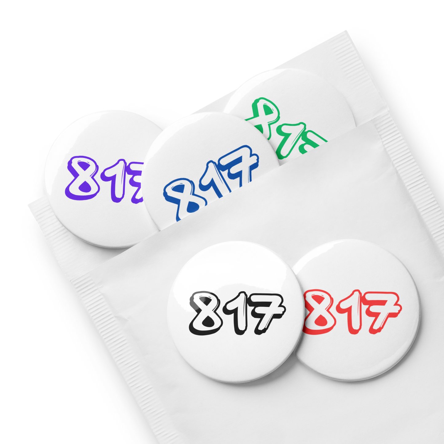 817 Multi Color Set of pin buttons