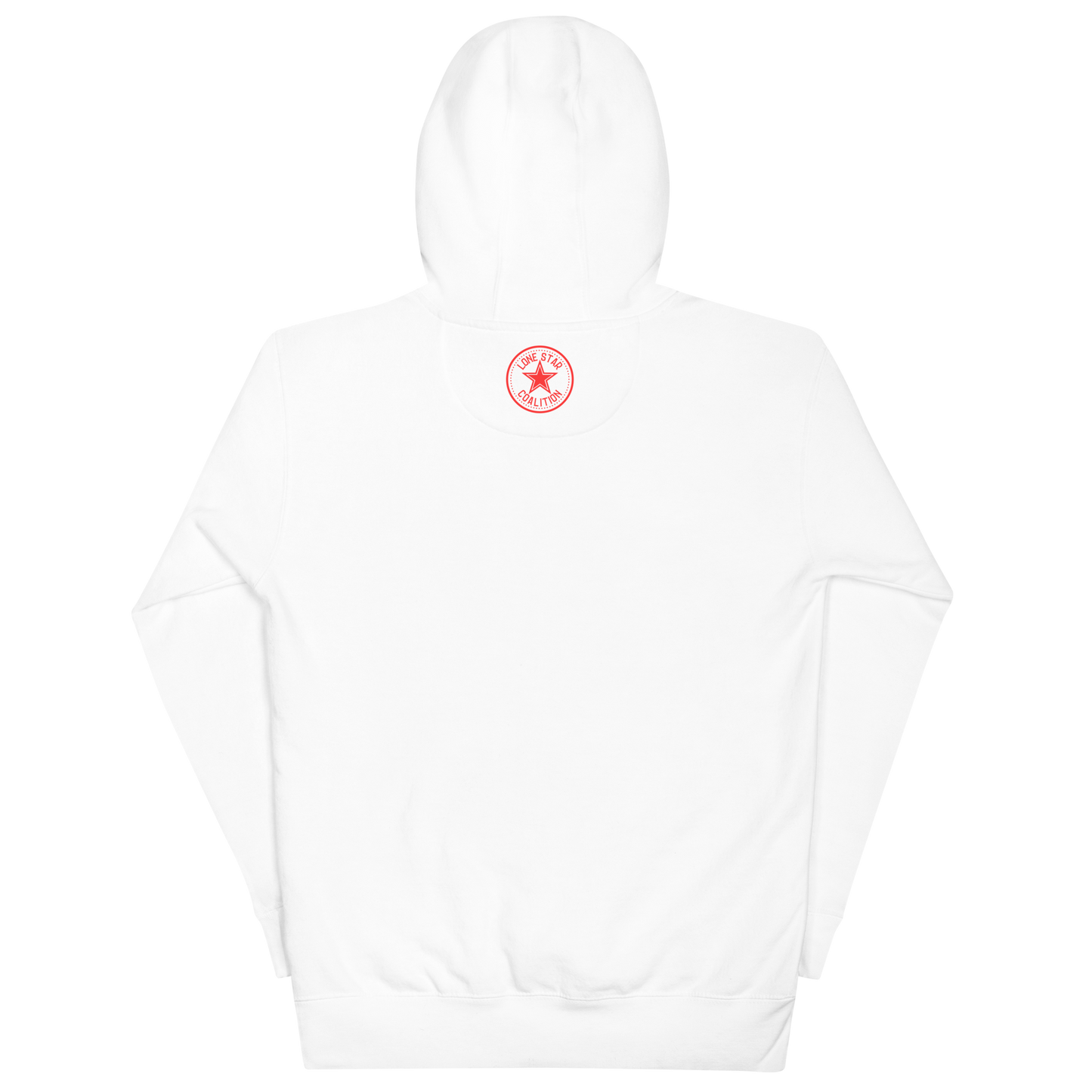 Fort Worth 817 WHT font RED outline Unisex Hoodie
