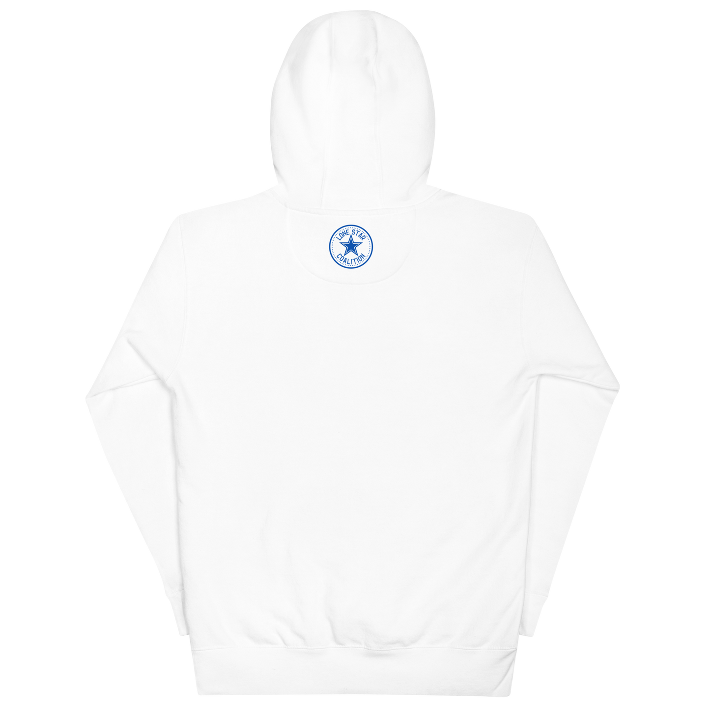 Fort Worth 817 WHT font BLU outline Unisex Hoodie