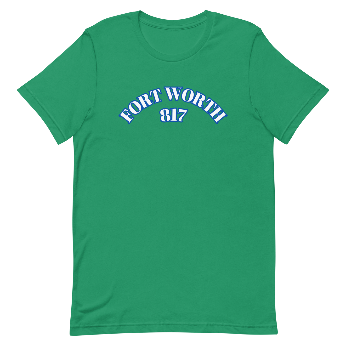 FTW 817 WHT font BLU outline Unisex t-shirt