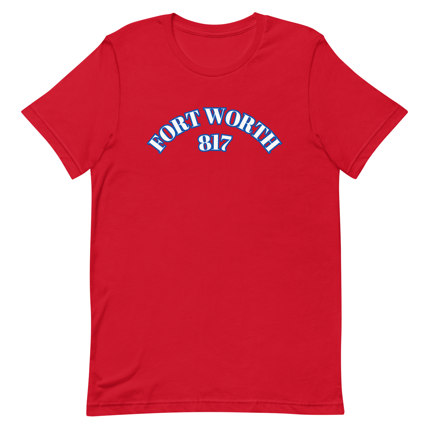 FTW 817 WHT font BLU outline Unisex t-shirt